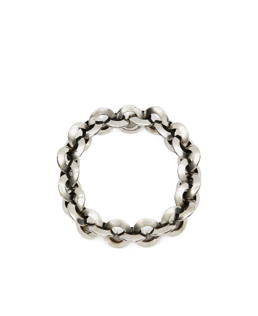 Alexander Mcqueen Eyelet Chain Choker Necklace In White