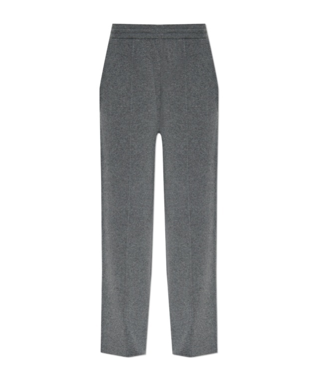 Lanvin Elastic-waistband Side-seam Trousers In Gray