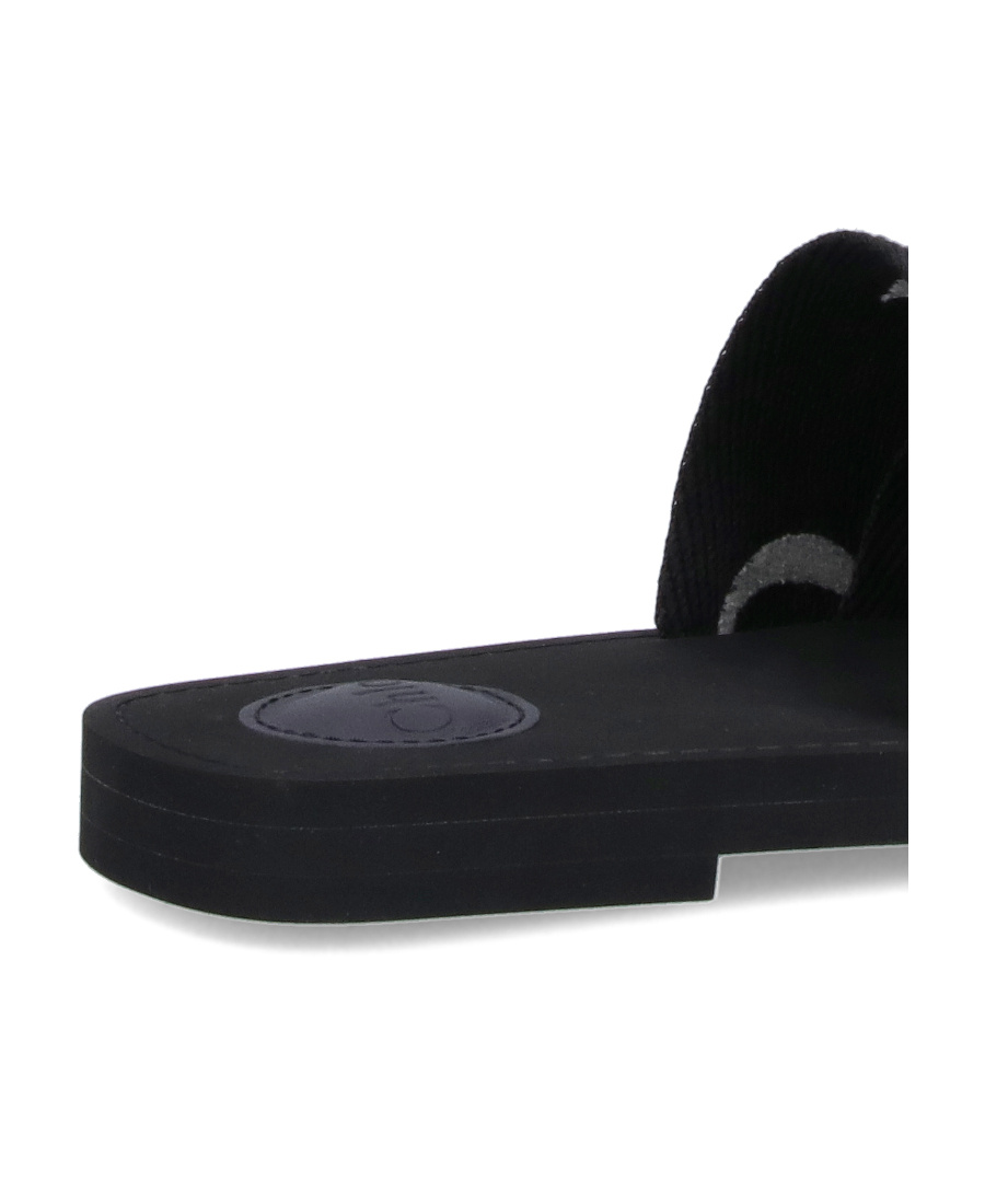Chloé Black Woody Sandals In Black
