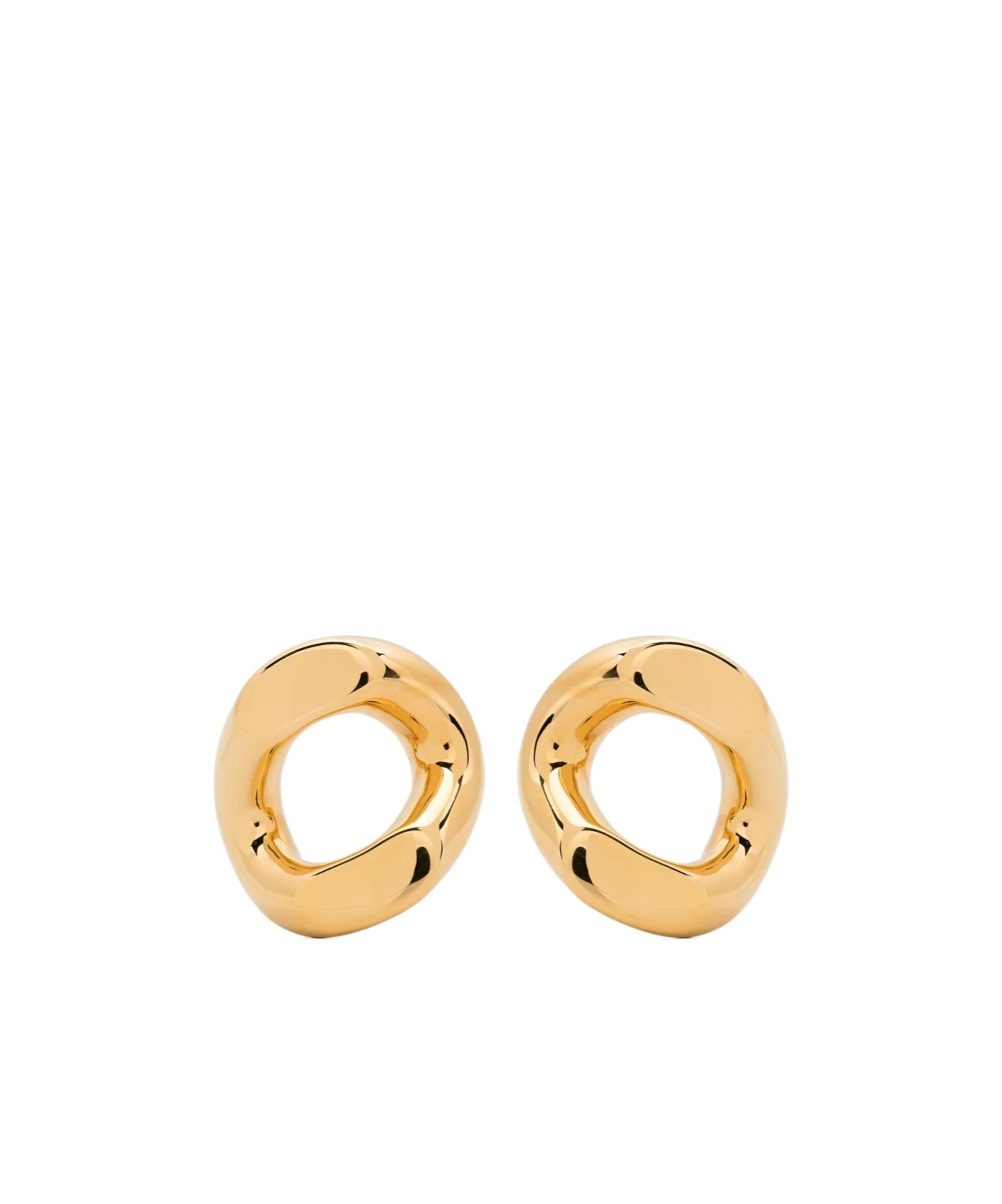 Jil Sander Sculpted Drop Earring In Gold-tone
