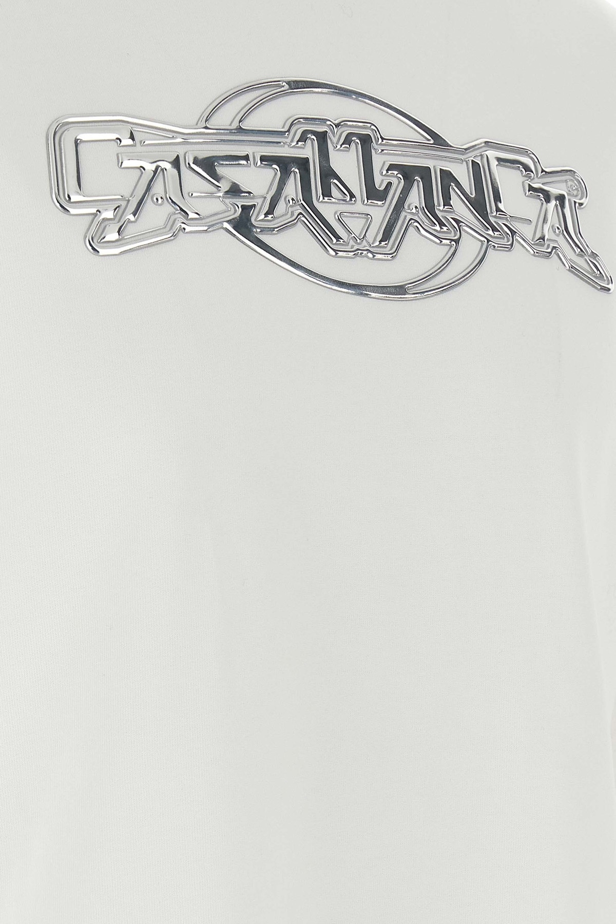 Casablanca Oversize Crew Neck T-shirt With Graphic Print In White