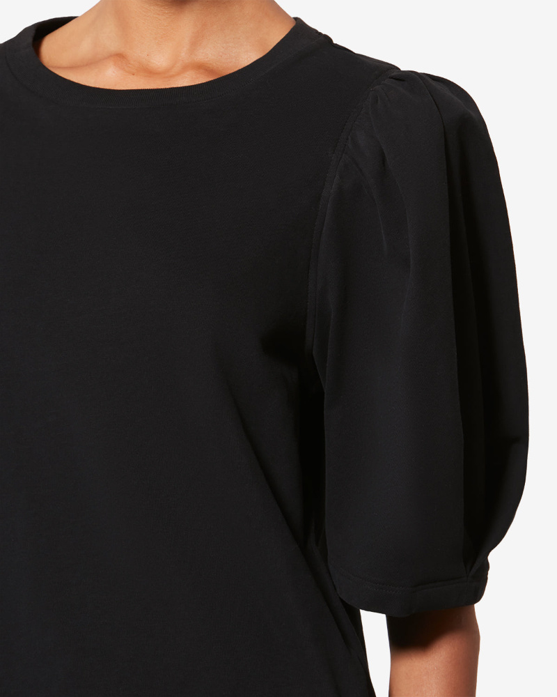 Isabel Marant Étoile Maeliss Tee Puff-sleeve T-shirt In Black