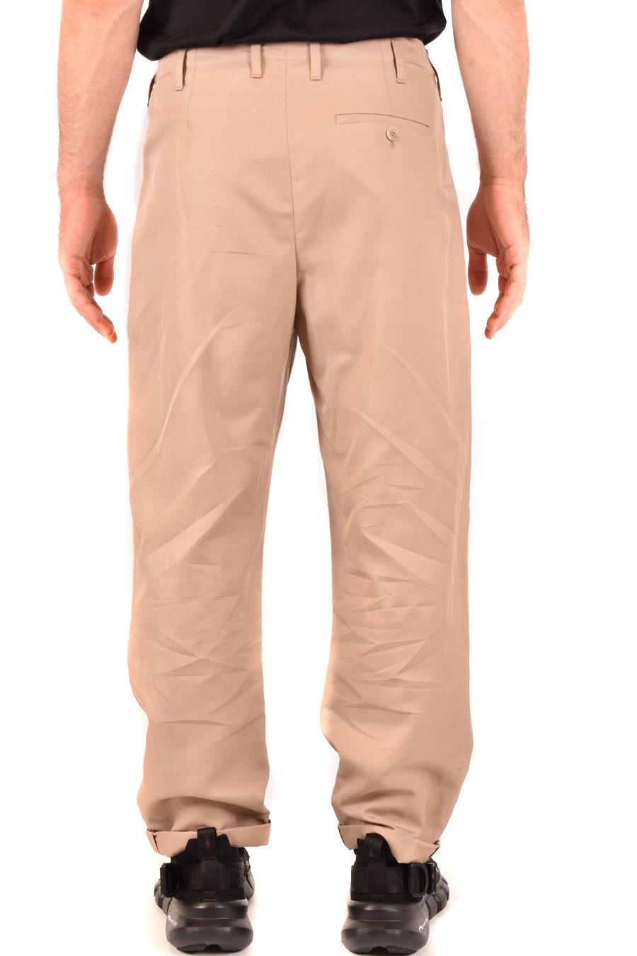 Neil Barrett Sky Trousers With Pleated Front In Nude