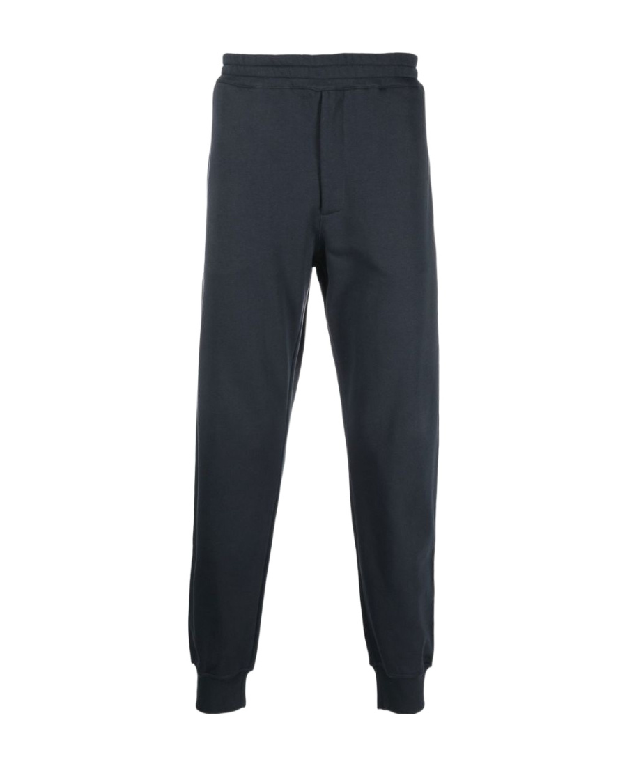 Alexander Mcqueen Motif-print Cotton Joggers In Black