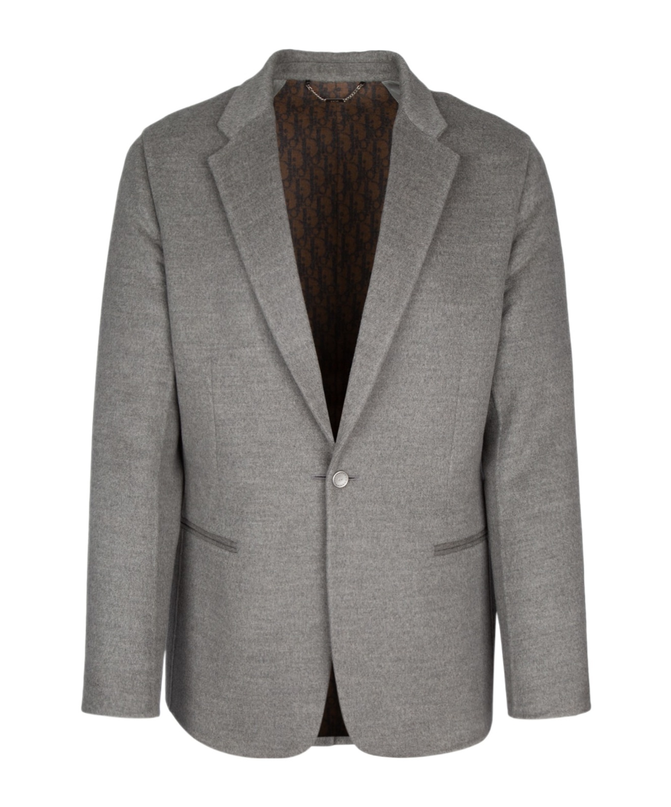 Dior Single-breasted Blazer In Gray