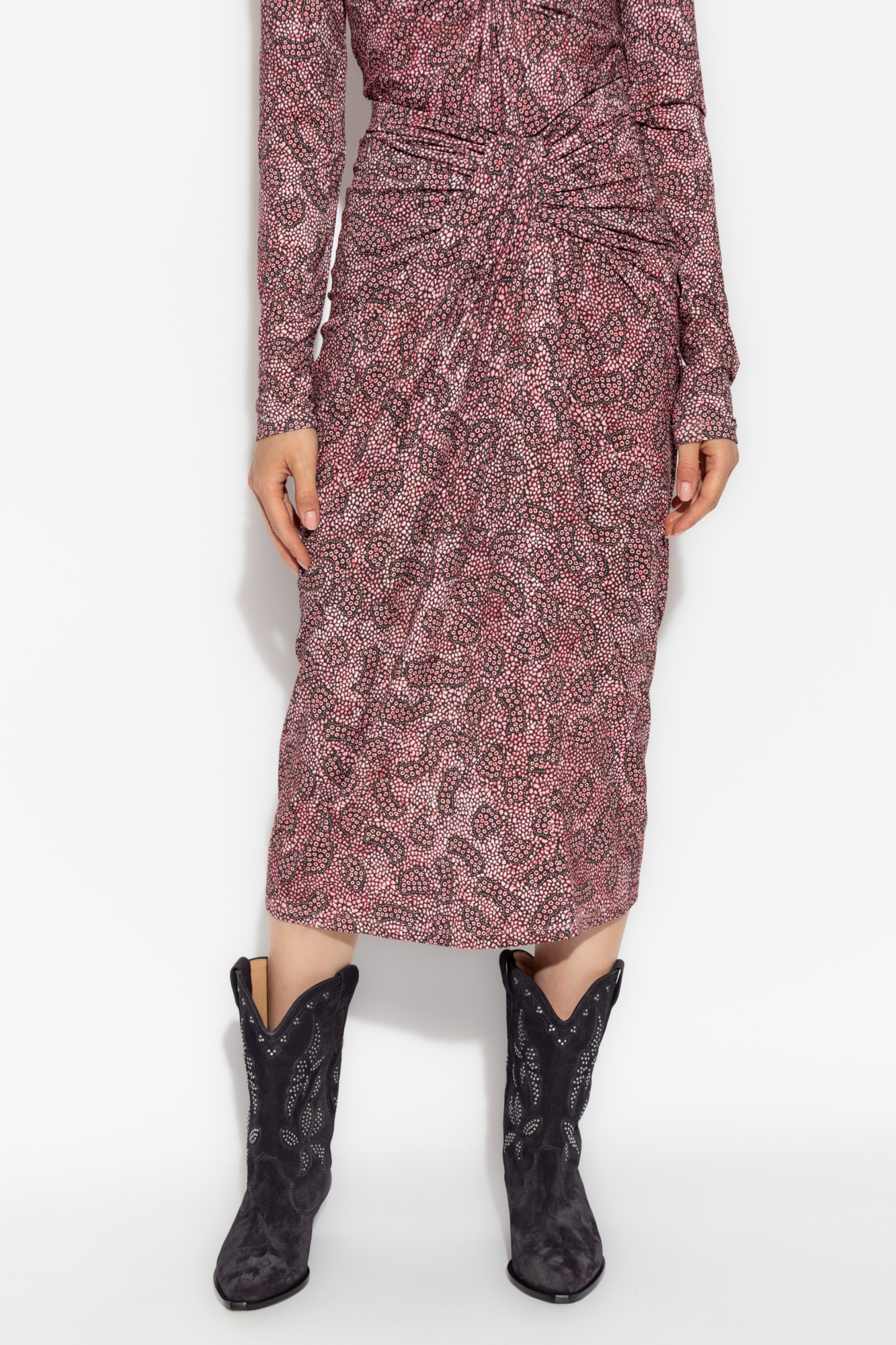 Shop Isabel Marant Étoile Jeldia Graphic-print Midi Skirt In Multicolor