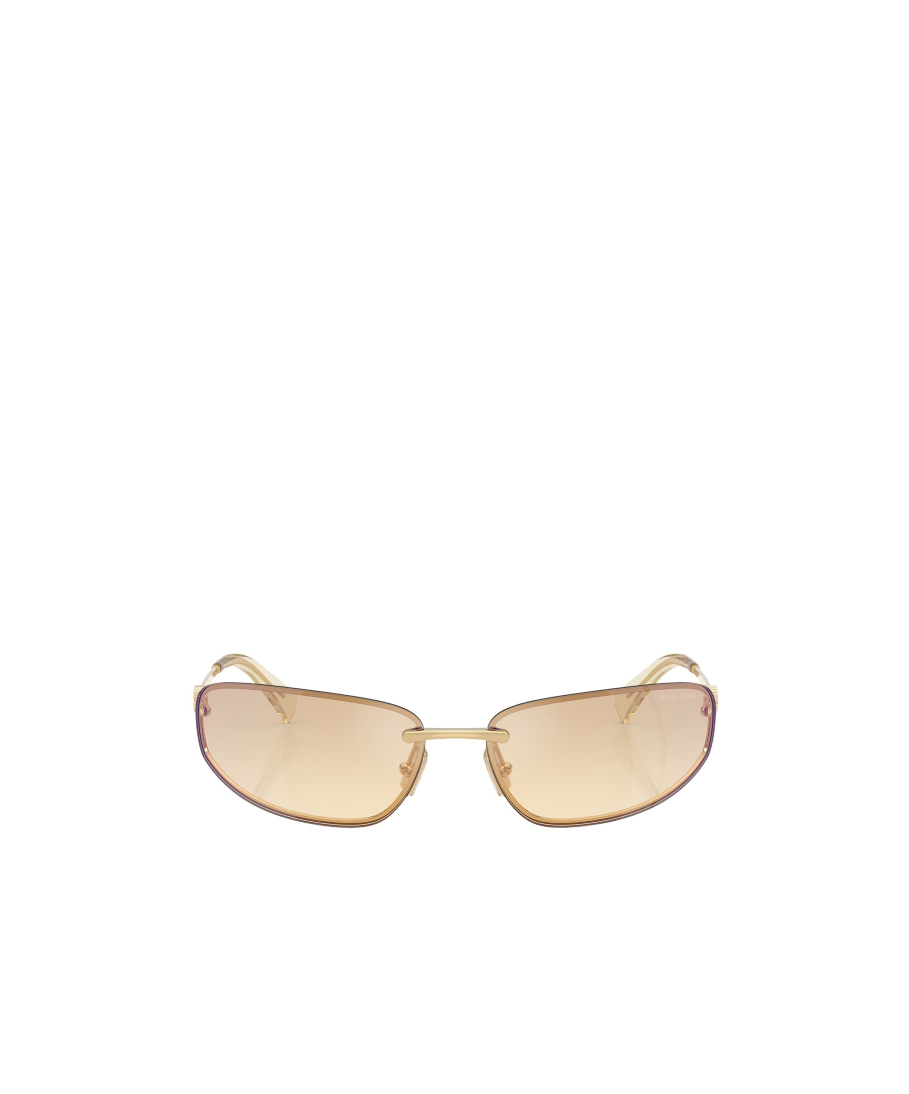 Miu Miu Logo Sunglasses In Brown