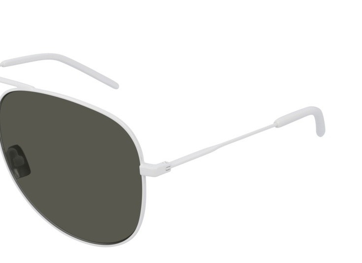 Saint Laurent Logo Sunglasses In Black