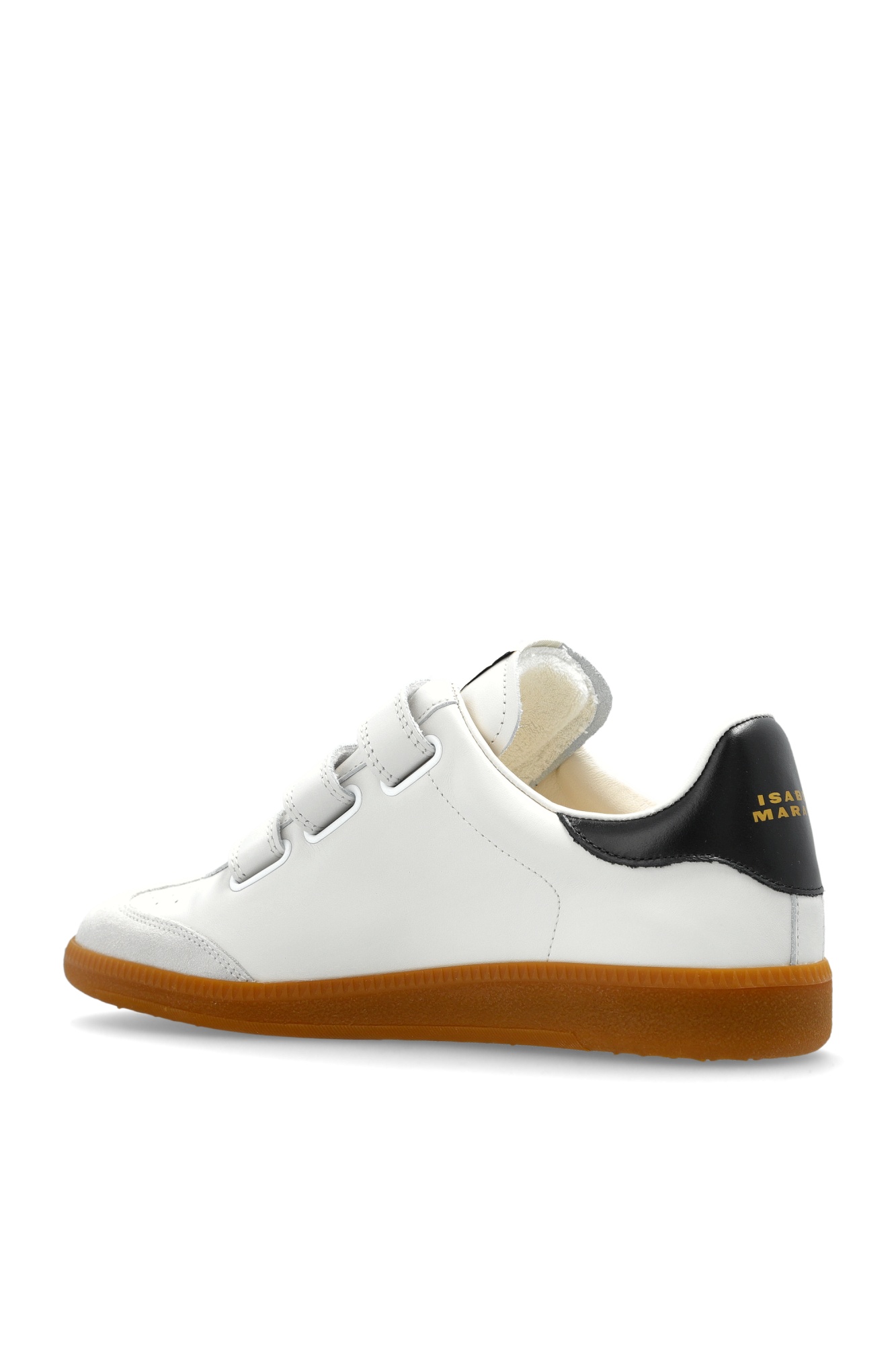 Isabel Marant Beth Gb Leopard-print Calfskin Sneakers In White