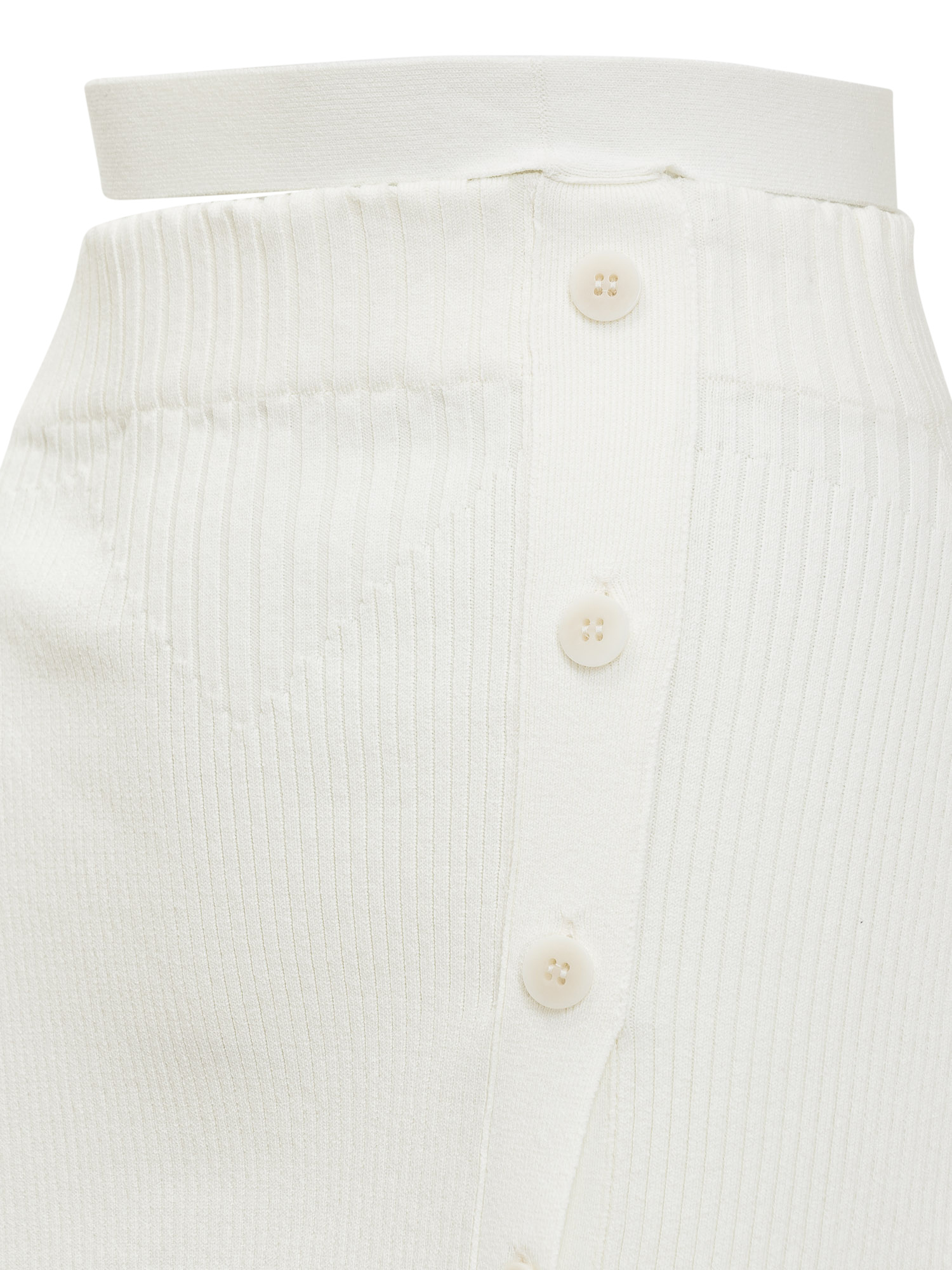 Andreädamo Andreādamo Ribbed Skirt In White