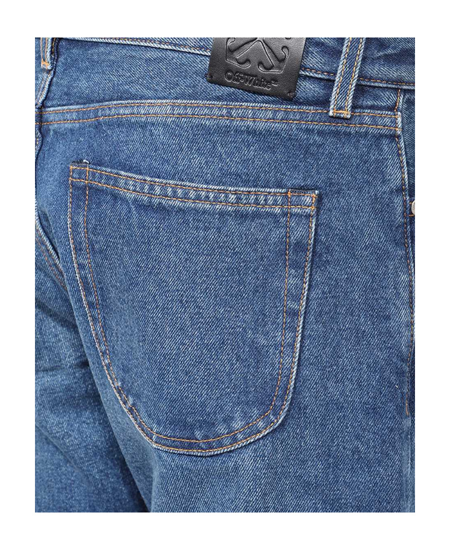 Off-white Blue Denim Jeans In Blue