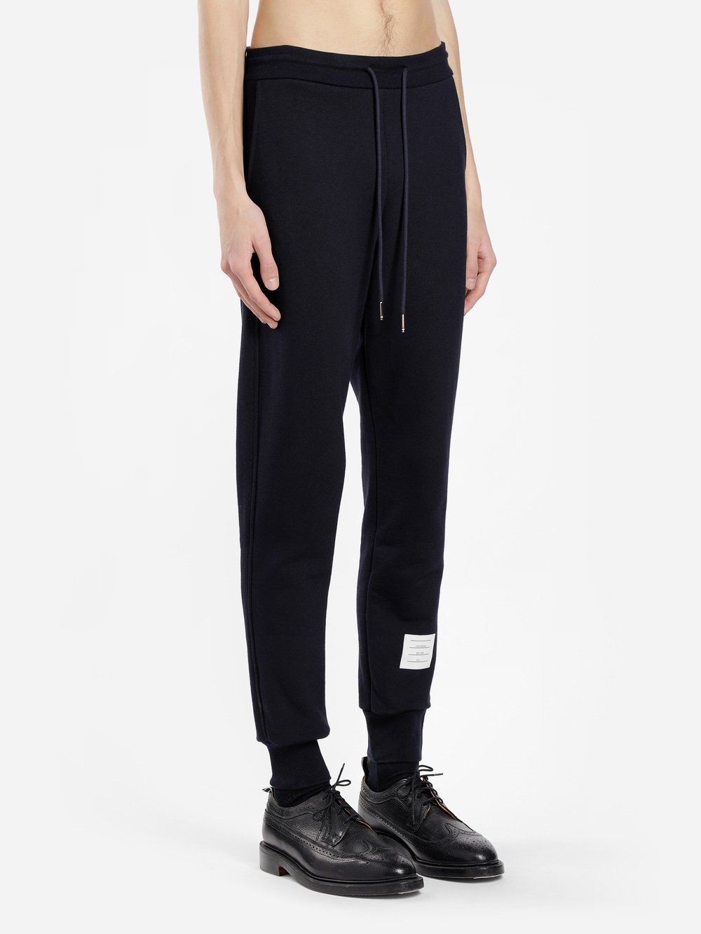 Thom Browne Tapered Grosgrain-trimmed Loopback Cotton-jersey Sweatpants In Black