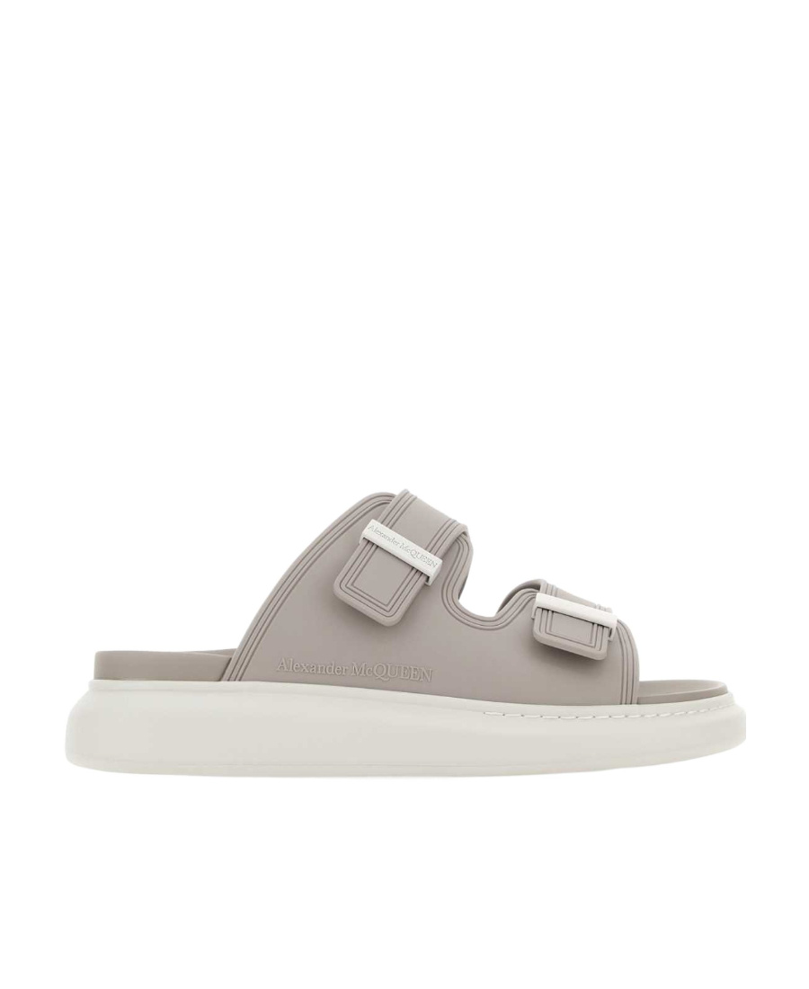 ALEXANDER MCQUEEN OPEN-TOE TOUCH-STRAP SLIPPERS