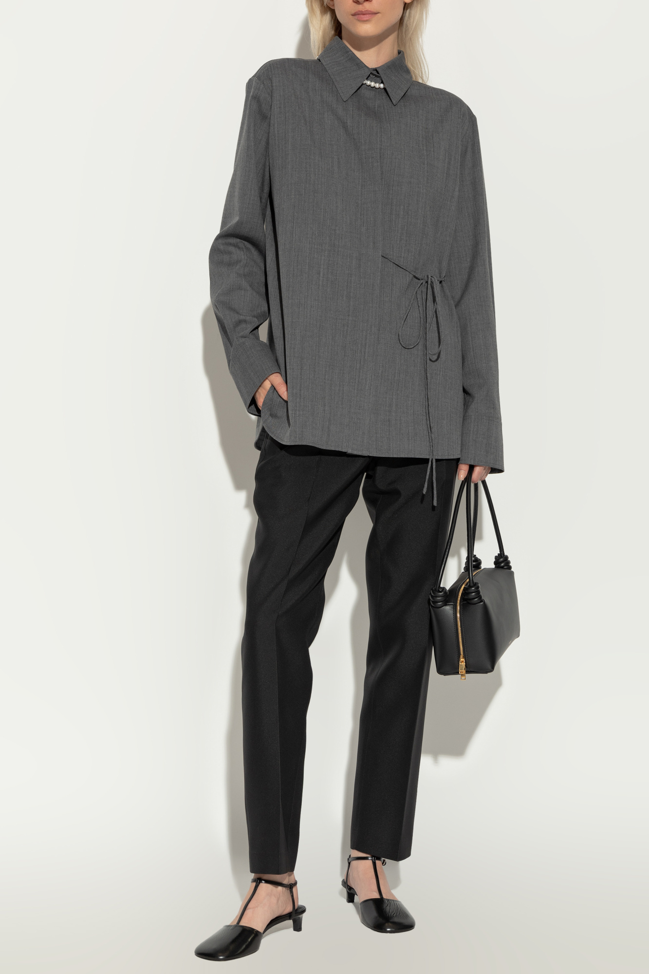 Jil Sander Elasticated Straight-leg Trousers In Black
