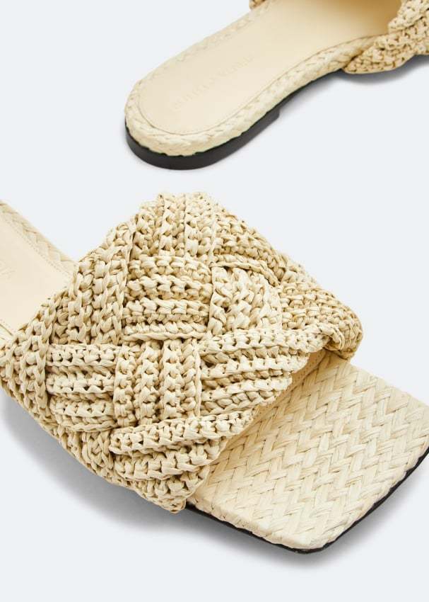 Bottega Veneta 10mm Lido Viscose Sandals In Nude