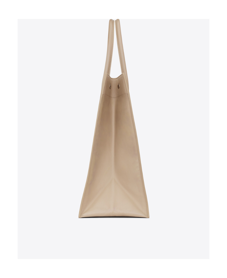 Saint Laurent Rive Gauche Shopper In Nude