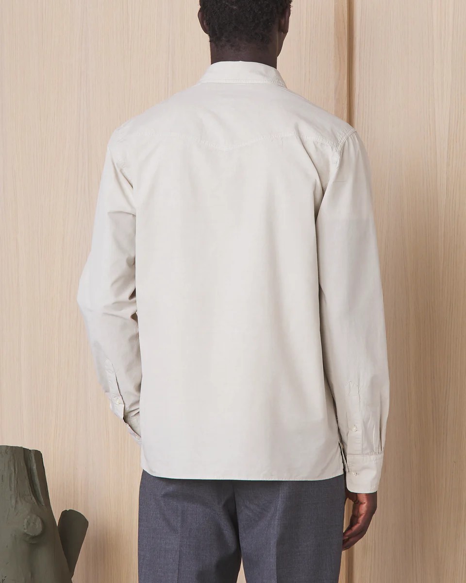 Shop Officine Generale Alex Crinkled-effect Shirt