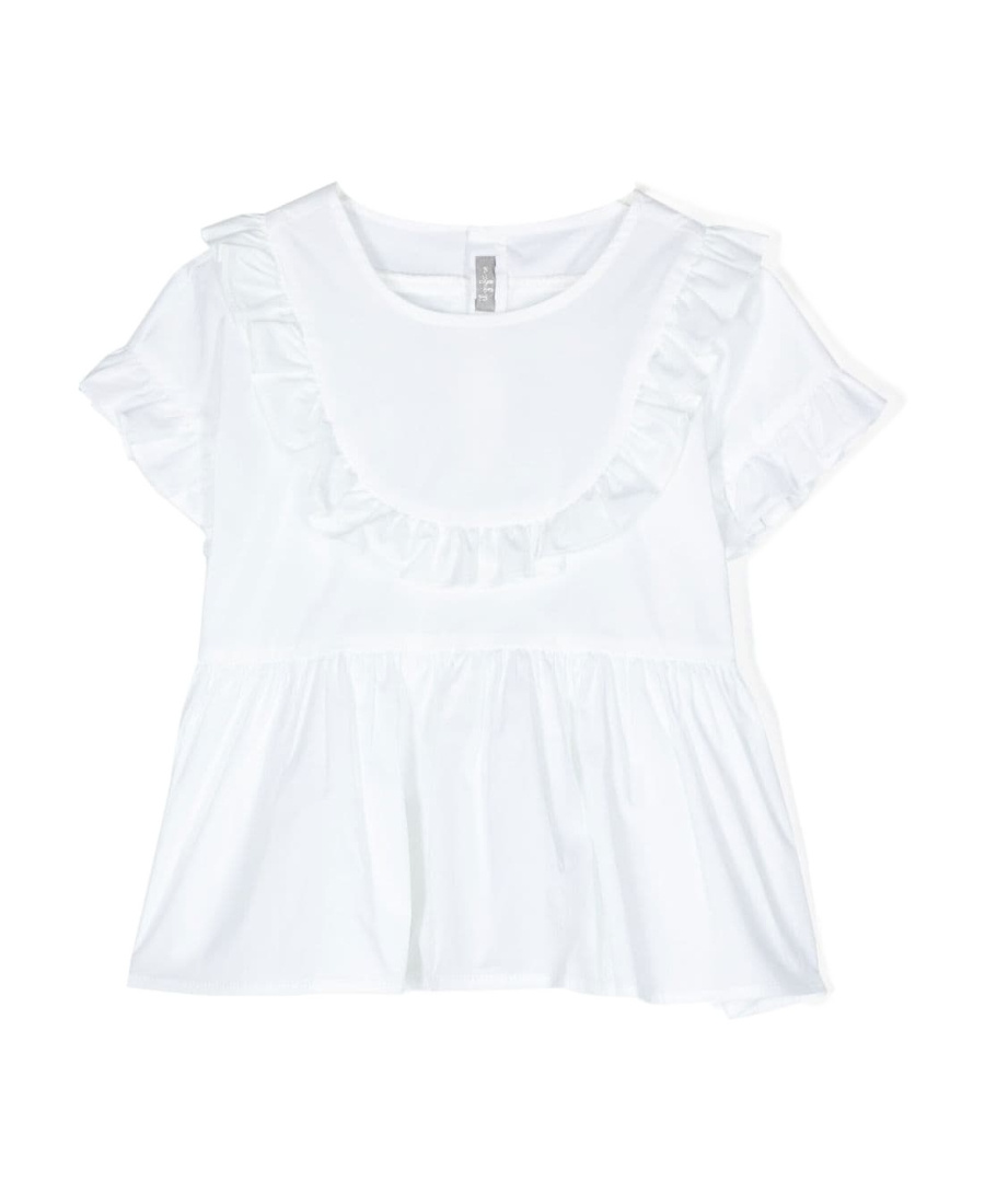 IL GUFO IL GUFO RUFFLED TRIM CREWNECK T-SHIRT