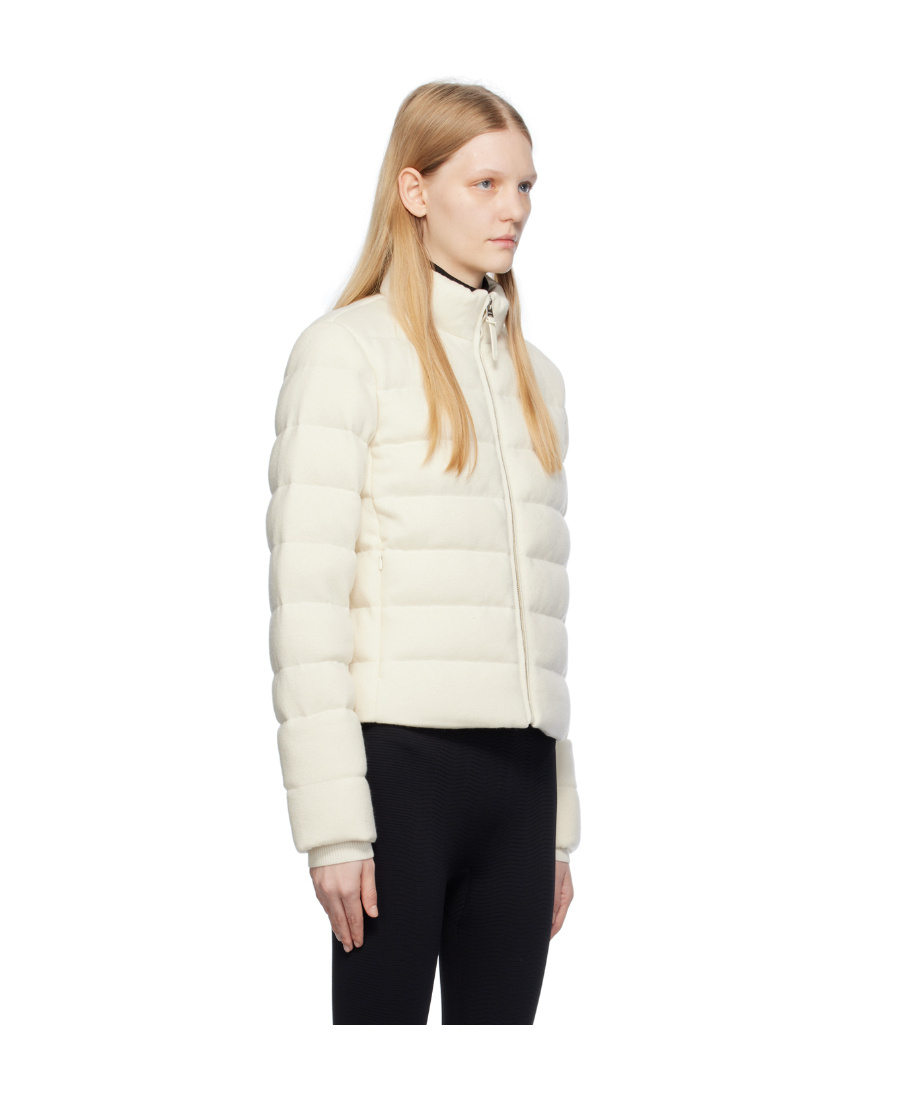 Mackage Quilted Down Jacket With Vertical Collar In White