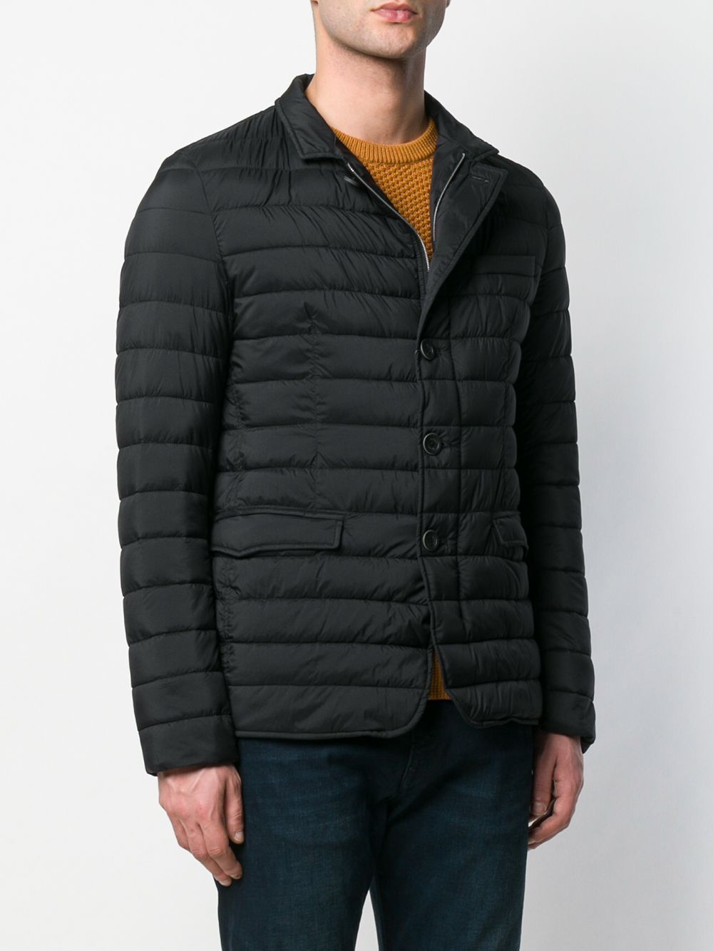 Herno Padded Button-up Jacket In Black