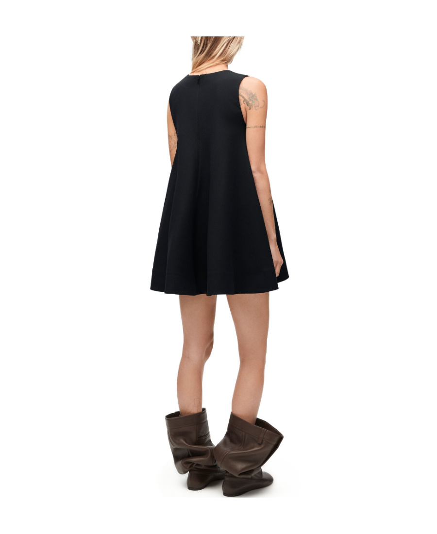 Loewe Double Layer Dress In Black