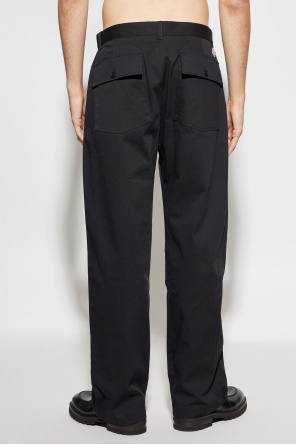 Casablanca Logo Patch Casual Pants In Black