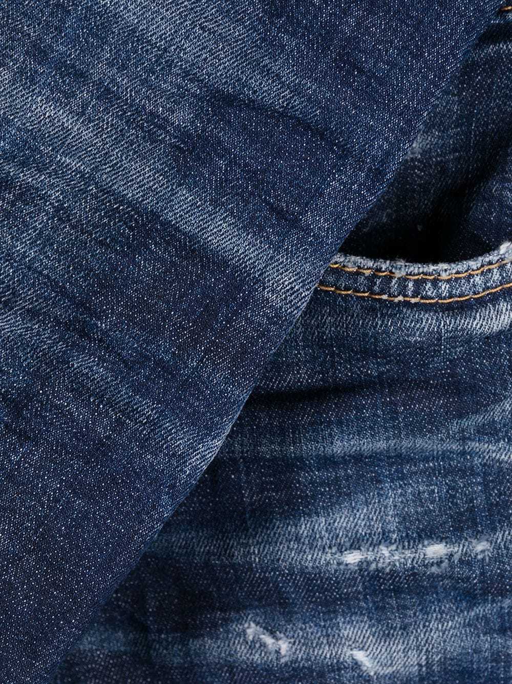 Dsquared2 Distressed-effect Cropped Skinny Jeans In Blue
