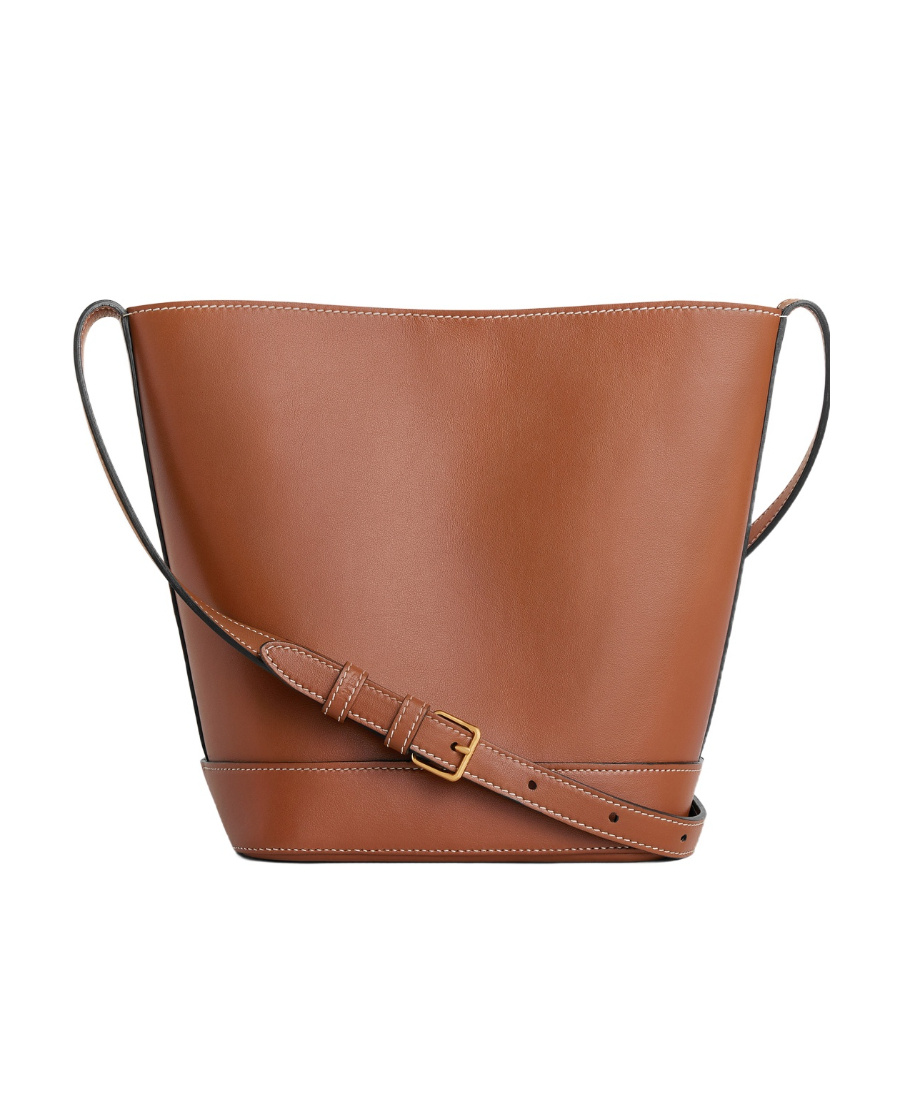 Celine Small Bucket Cuir Triomphe In Smooth Calfskin In Brown