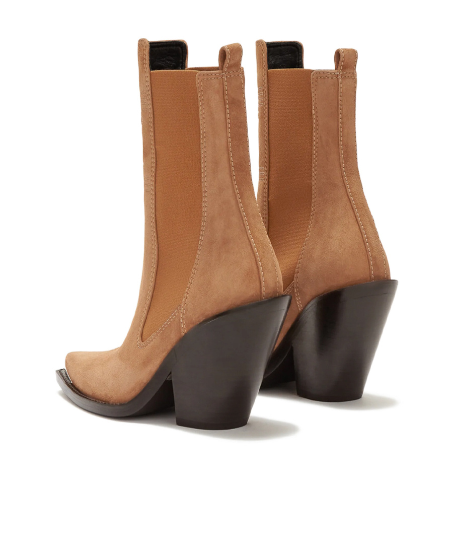Ermanno Scervino Suede Ankle Boots In Brown