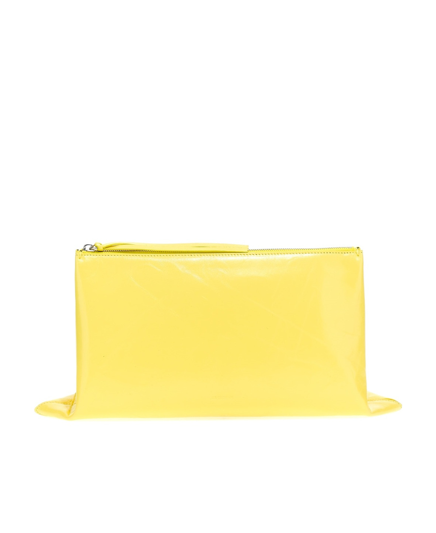 JIL SANDER LOGO-DEBOSSED CLUTCH BAG 