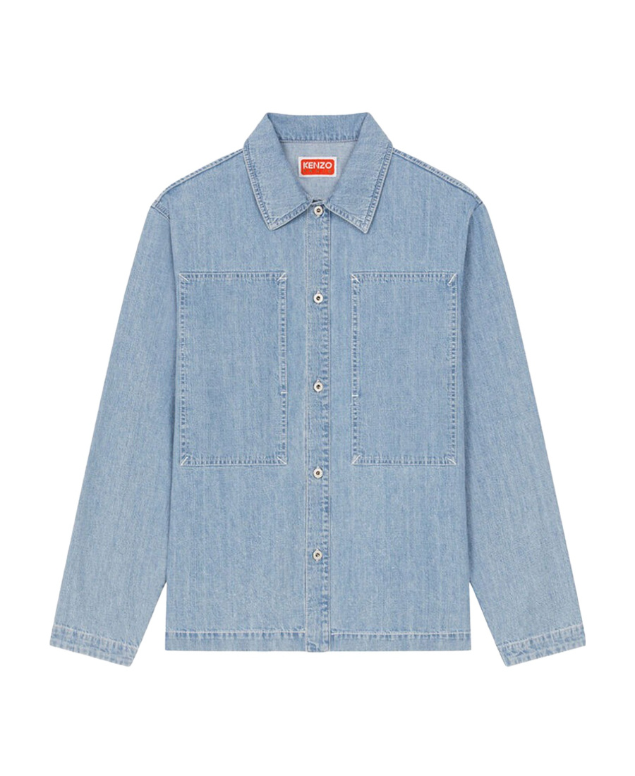 KENZO KENZO BUTTONED DENIM OVERSHIRT JACKET