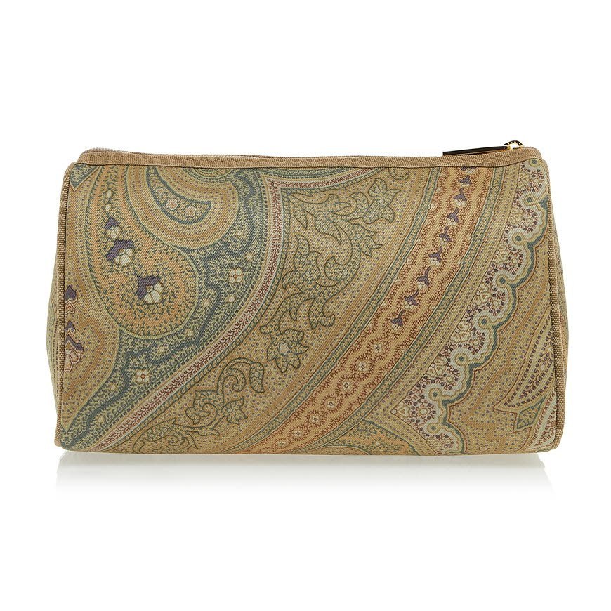 Etro Zippered Clutch In Sand