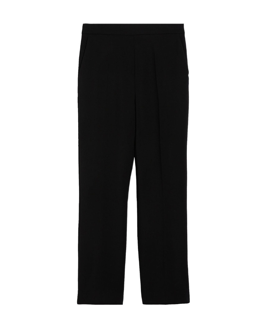 Max Mara Nepeta Ankle-length Trousers In Wool Crepe In Black