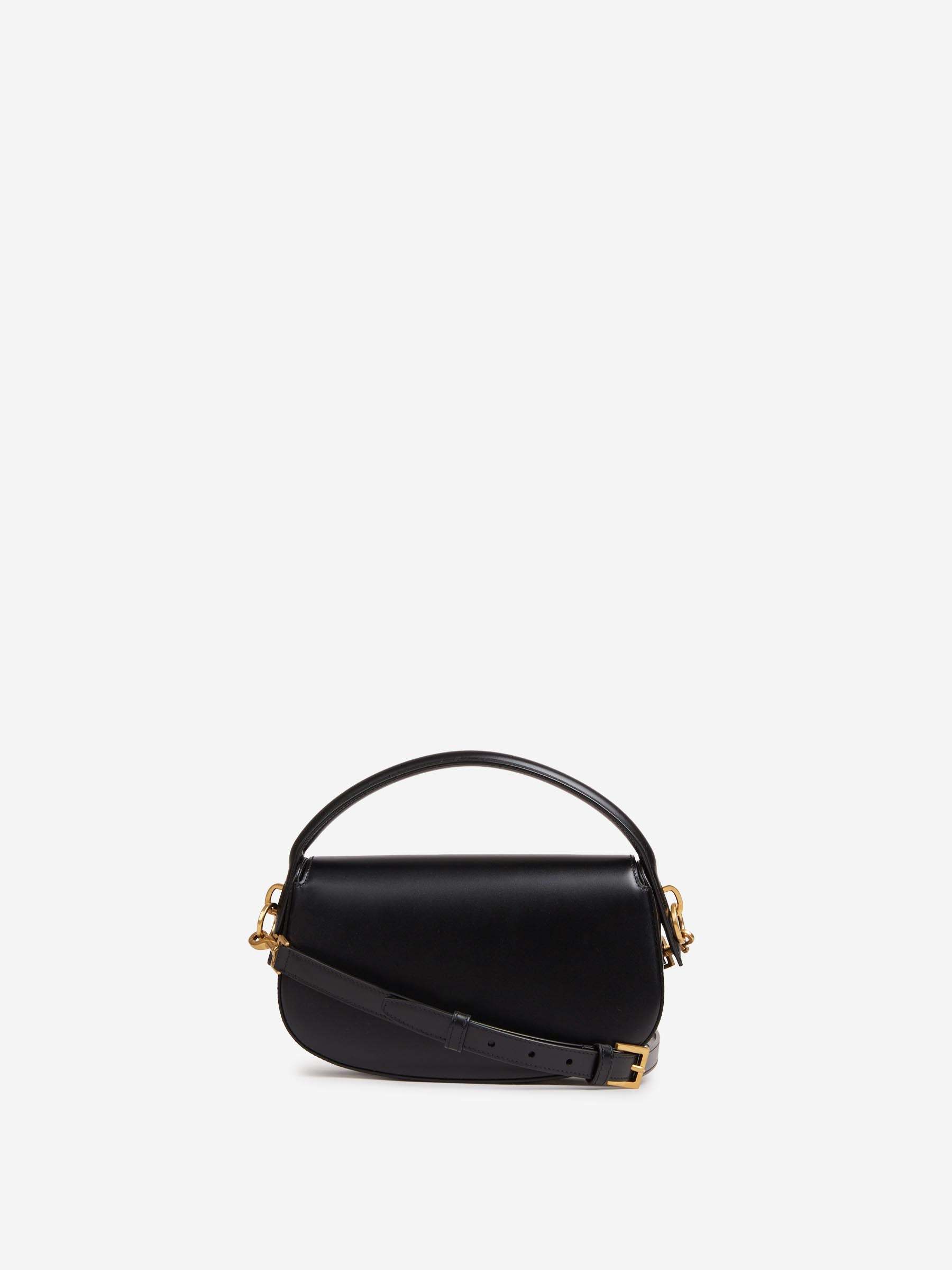 Saint Laurent Ysl Flap Crossbody Bag In Leather In Black