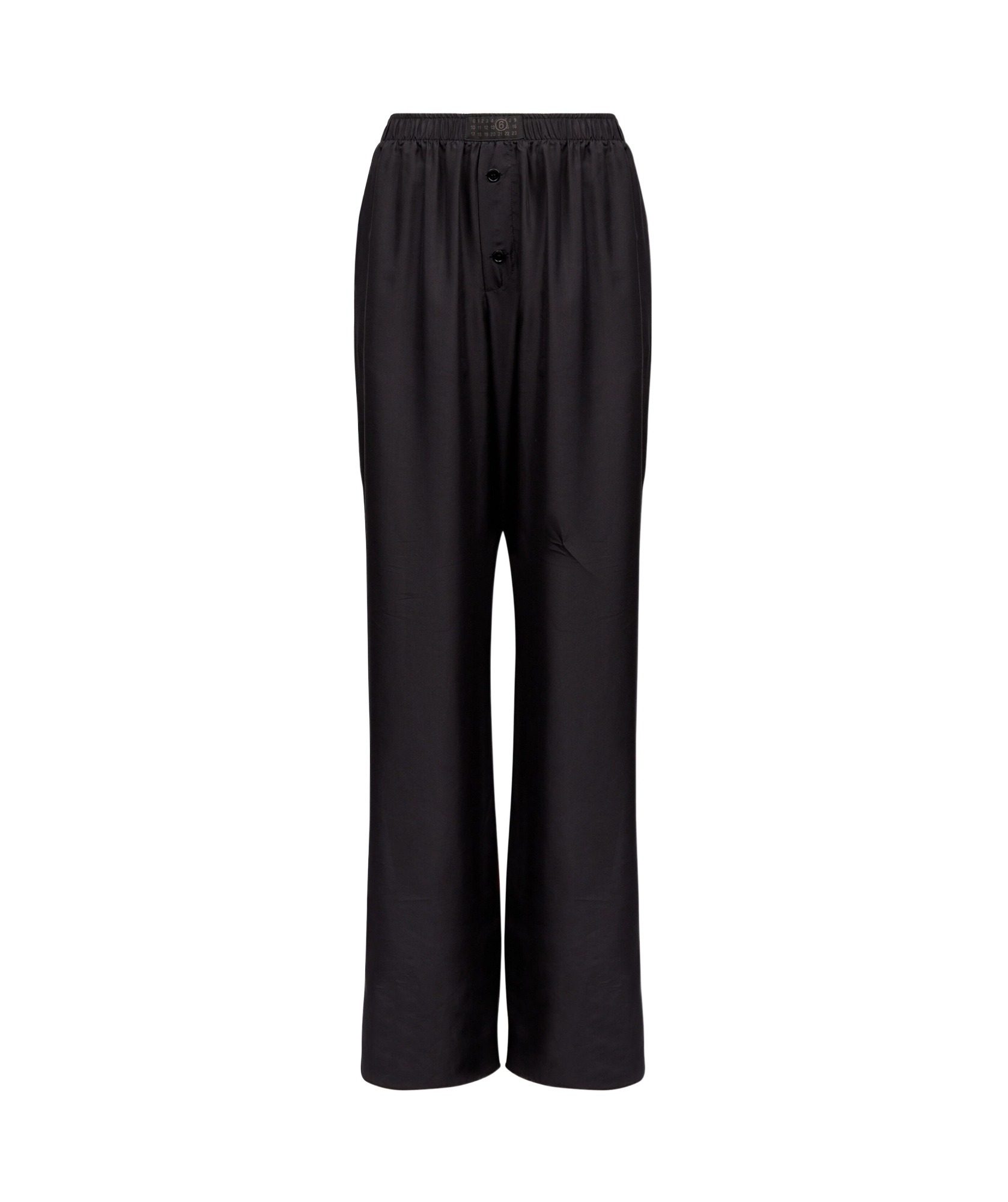 Mm6 Maison Margiela Silk Trousers In Black