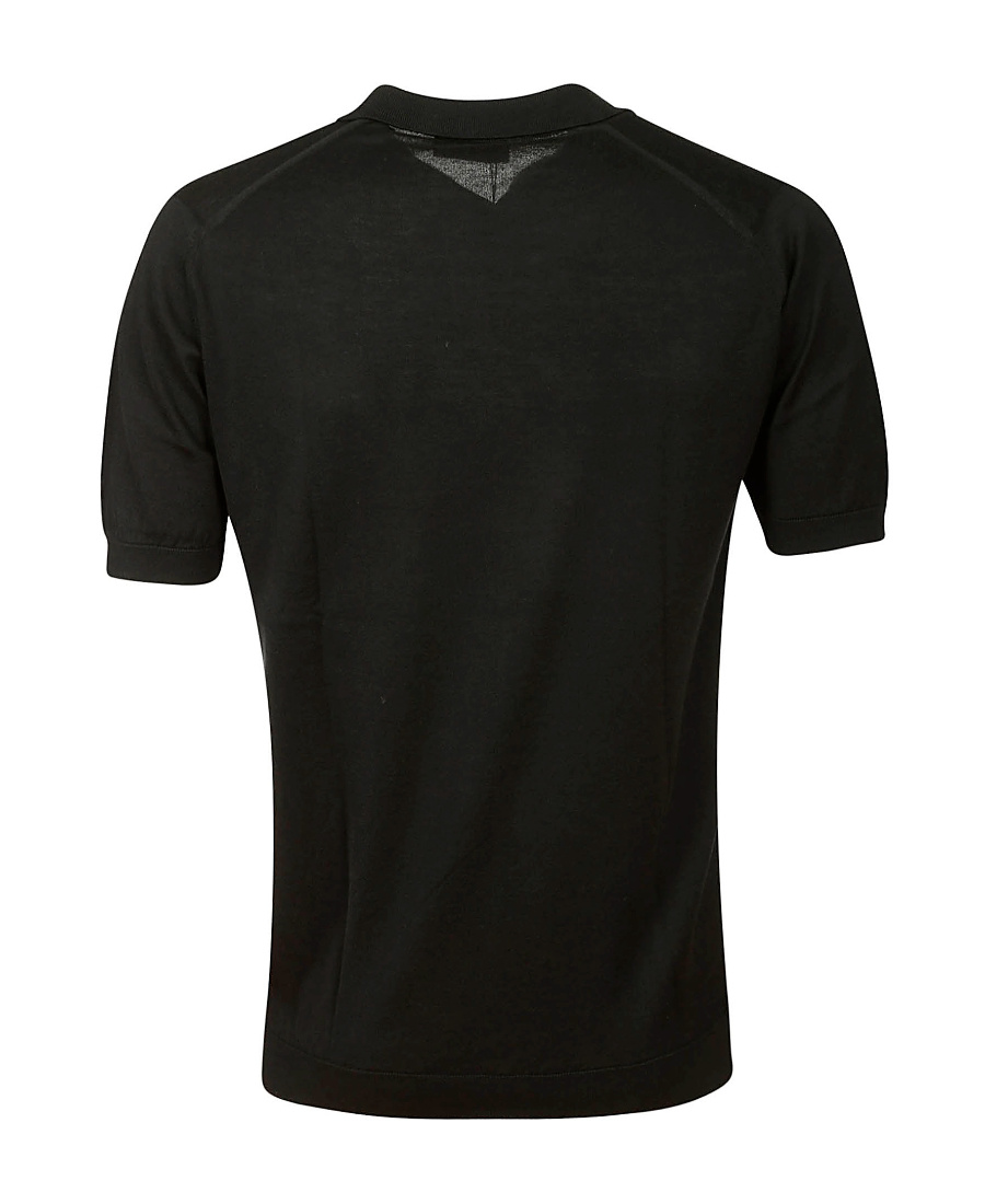 Shop John Smedley Noah Polo Shirt In Black