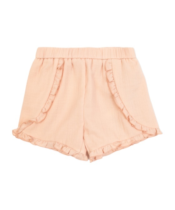 Moncler Elastic Waist Shorts In Nude