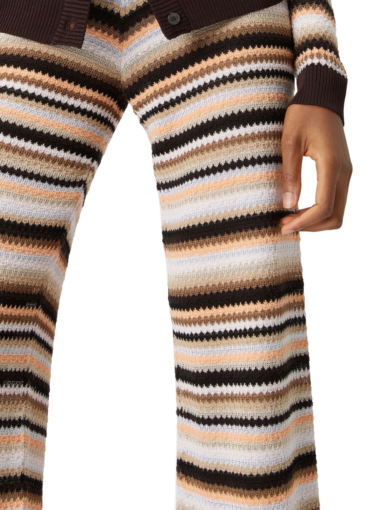 Shop Missoni Striped Casual Pants In Multi-color