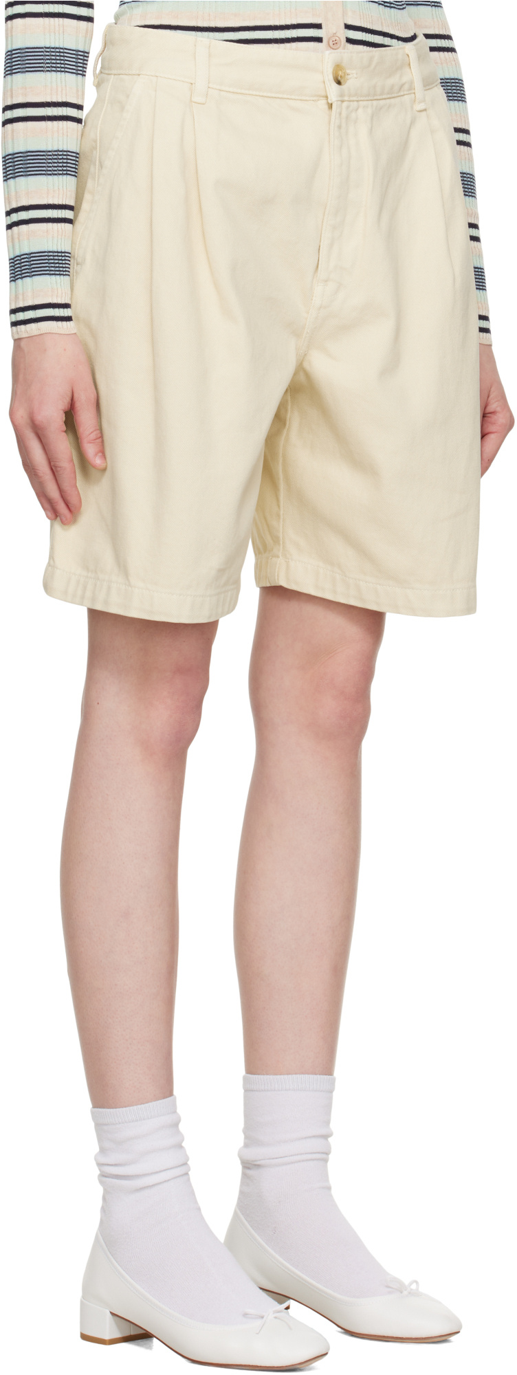 MAISON KITSUNÉ CASUAL PLEATED BERMUDA