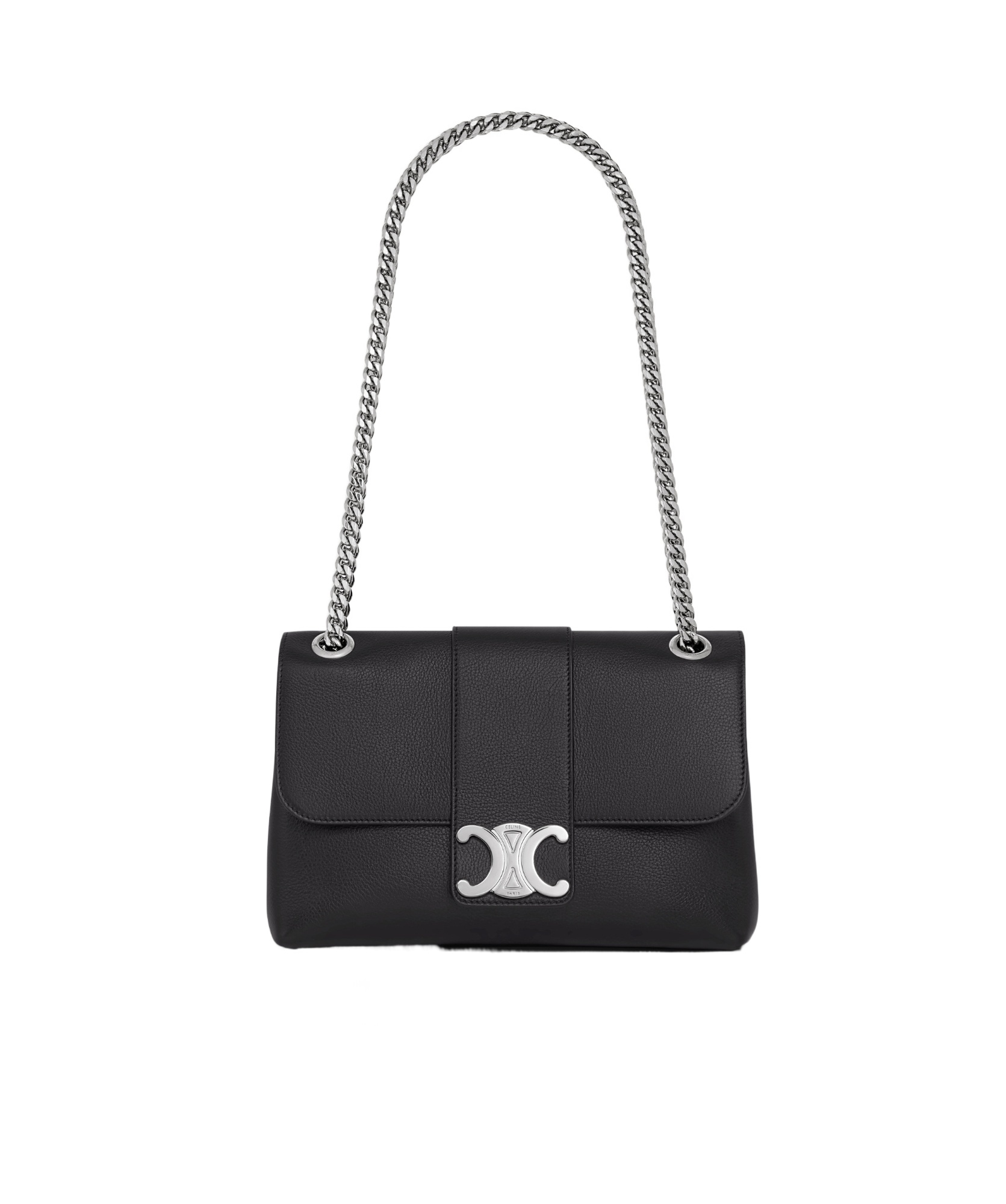 Celine Flip Victoire Medium Single Shoulder Bag In Black