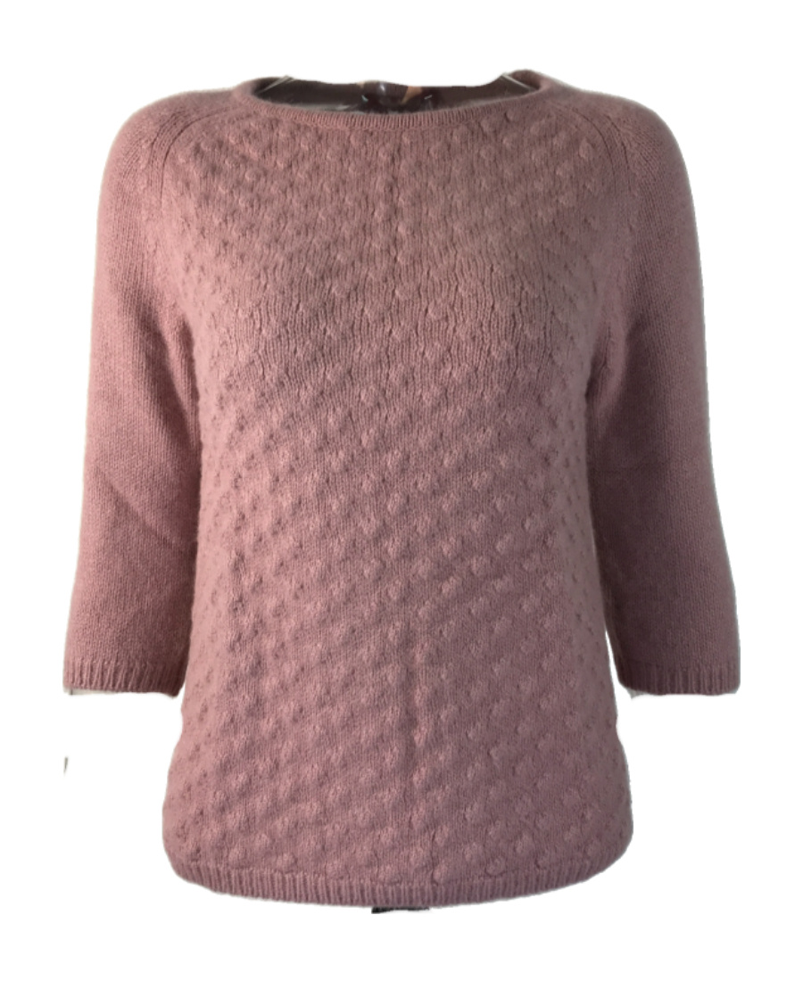 Max Mara Round Neck Sweater In Brown