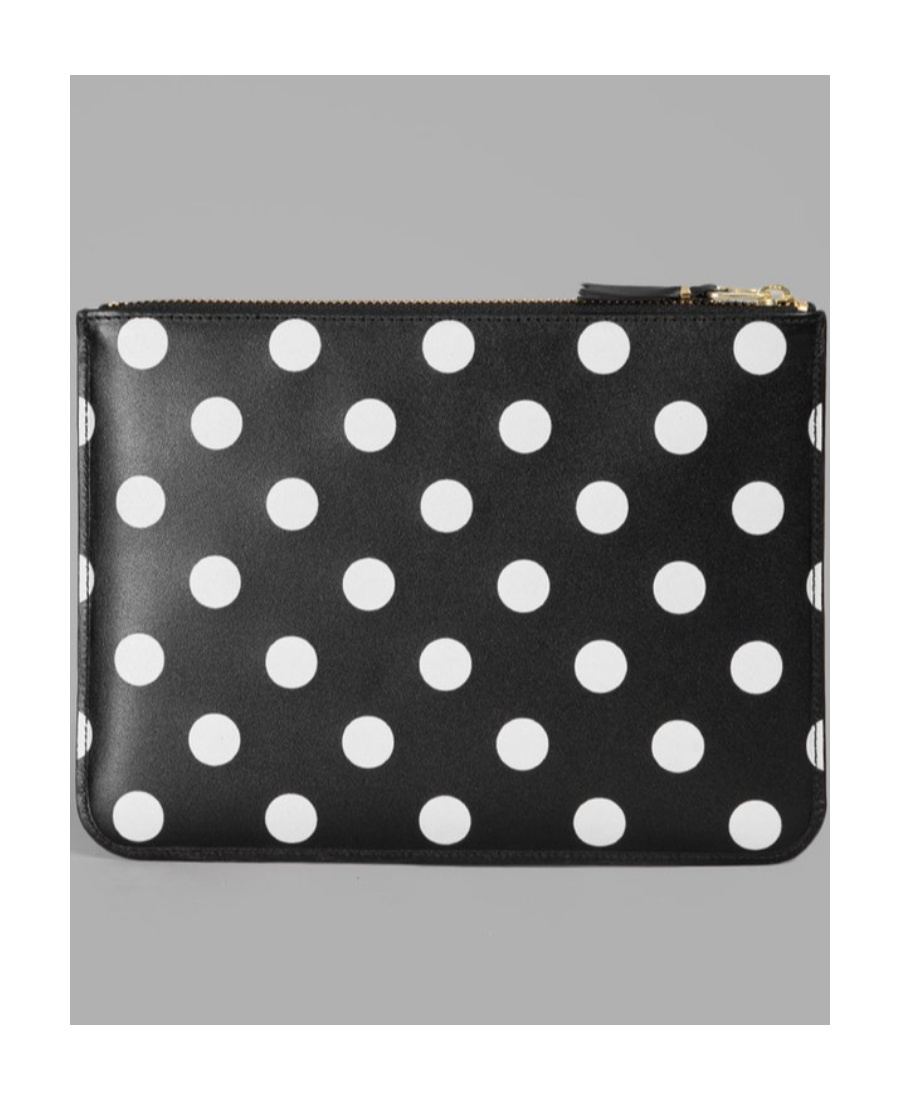 Shop Comme Des Garçons Polka Dot Clutch In Black