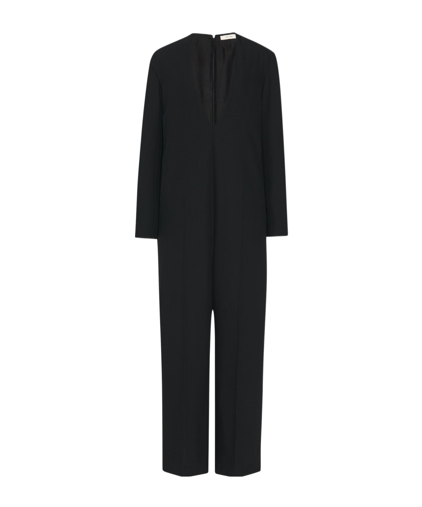 The Row Sylvana Jumpsuit In Virgin Wool In Black