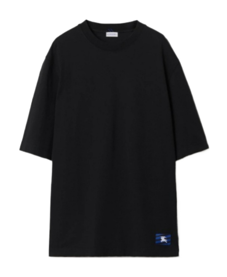 Burberry T-shirt With Round Neck And Short Sleeves In Black