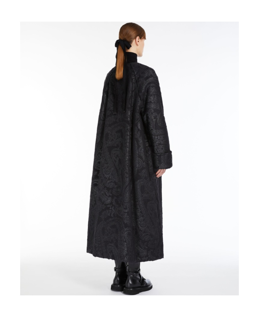 Max Mara Long-sleeved Coat In Black