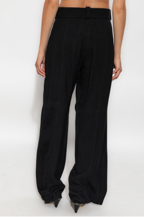 Iro Pleated Button-fastening Trousers In Black
