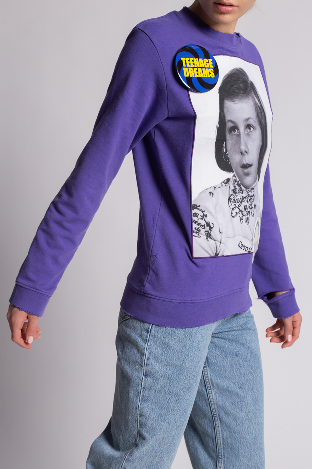 Raf Simons Teenage Dreams Sweatshirt In Blue