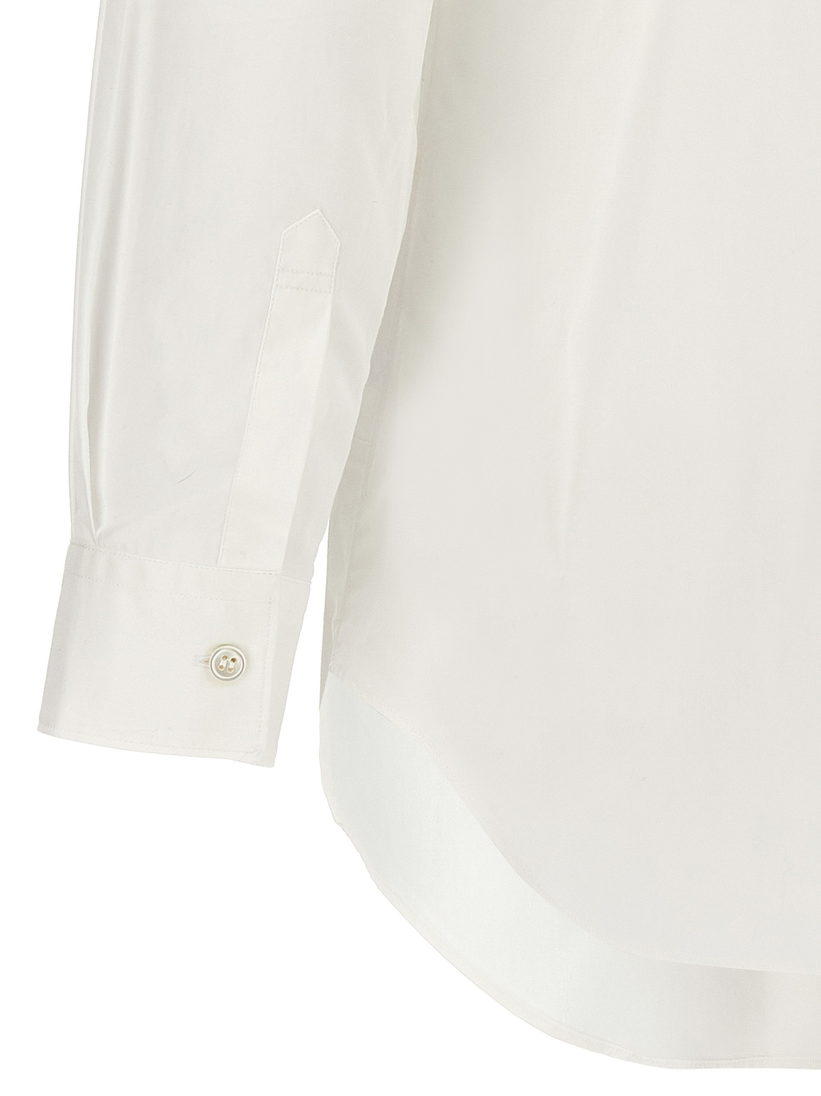 Comme Des Garçons Shirt Collaboration With Lacoste Featuring Graphic Print In White