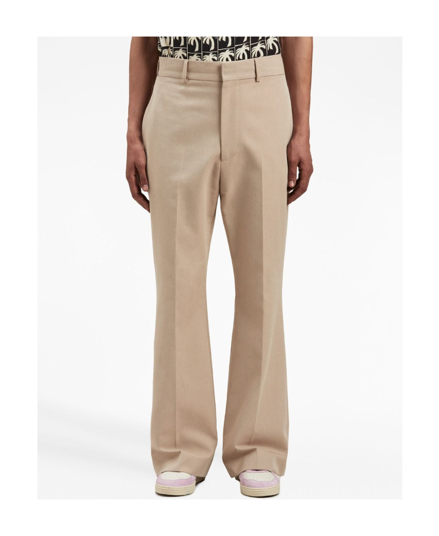 Palm Angels Men's Flared Trousers In Nude