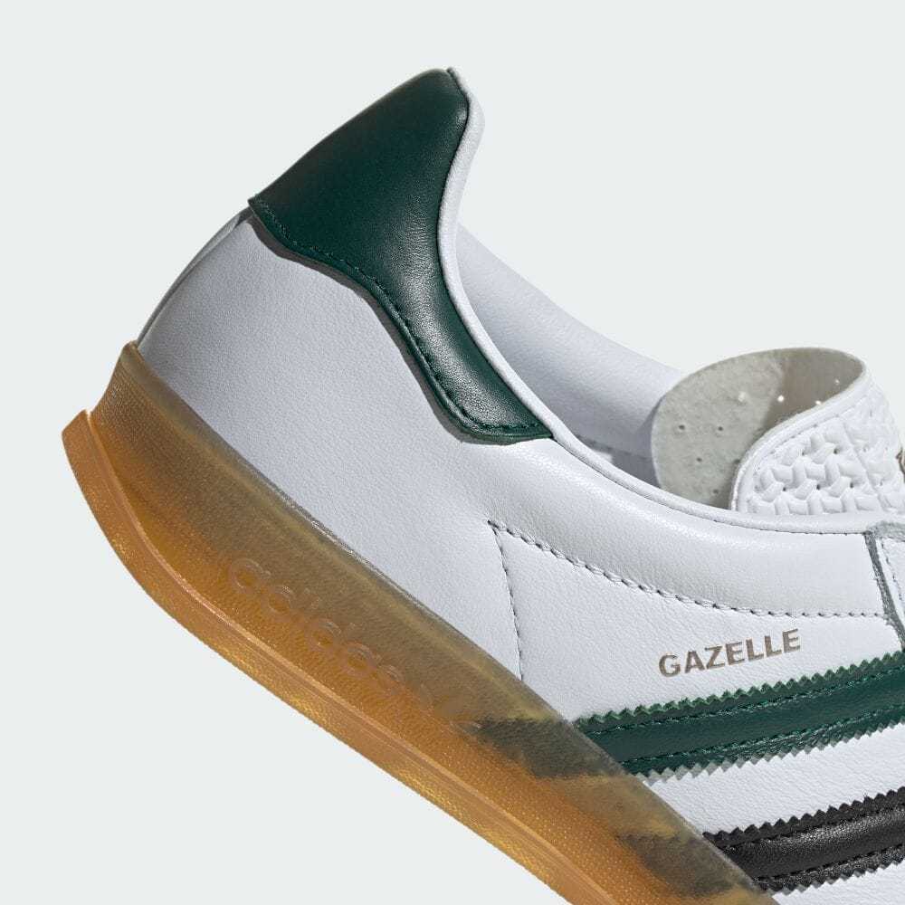 Adidas Originals Scarpe Gazelle Indoor Cream White/collegiate Green/gum In White